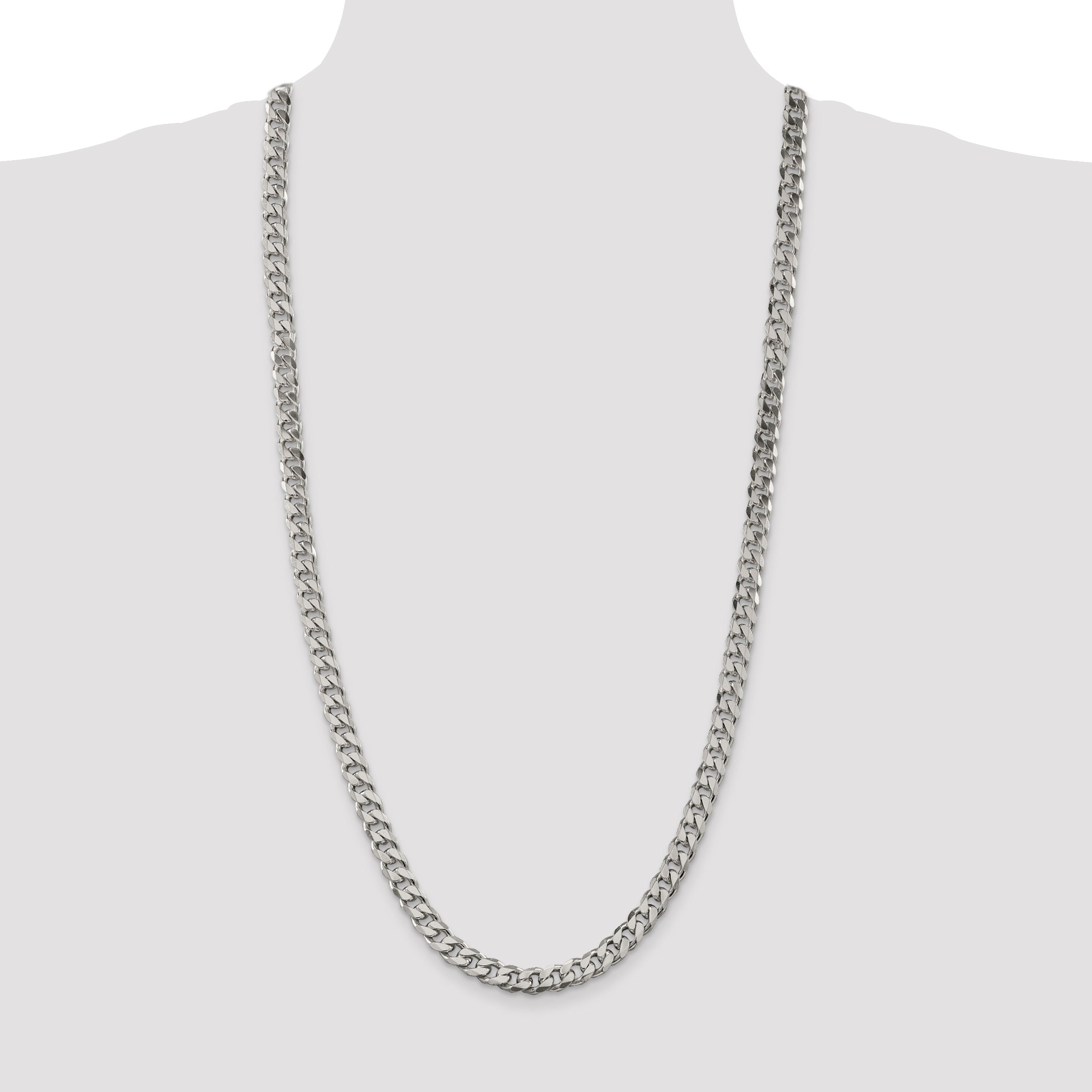 Sterling Silver 8mm Curb Chain