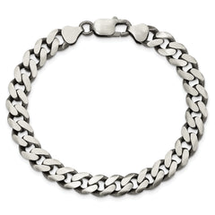 Sterling Silver Antiqued 9mm Curb Chain