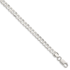 Sterling Silver 5.65mm Concave Beveled Curb Chain