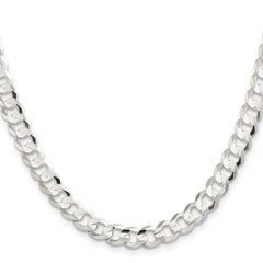 Sterling Silver 8mm Concave Beveled Curb Chain