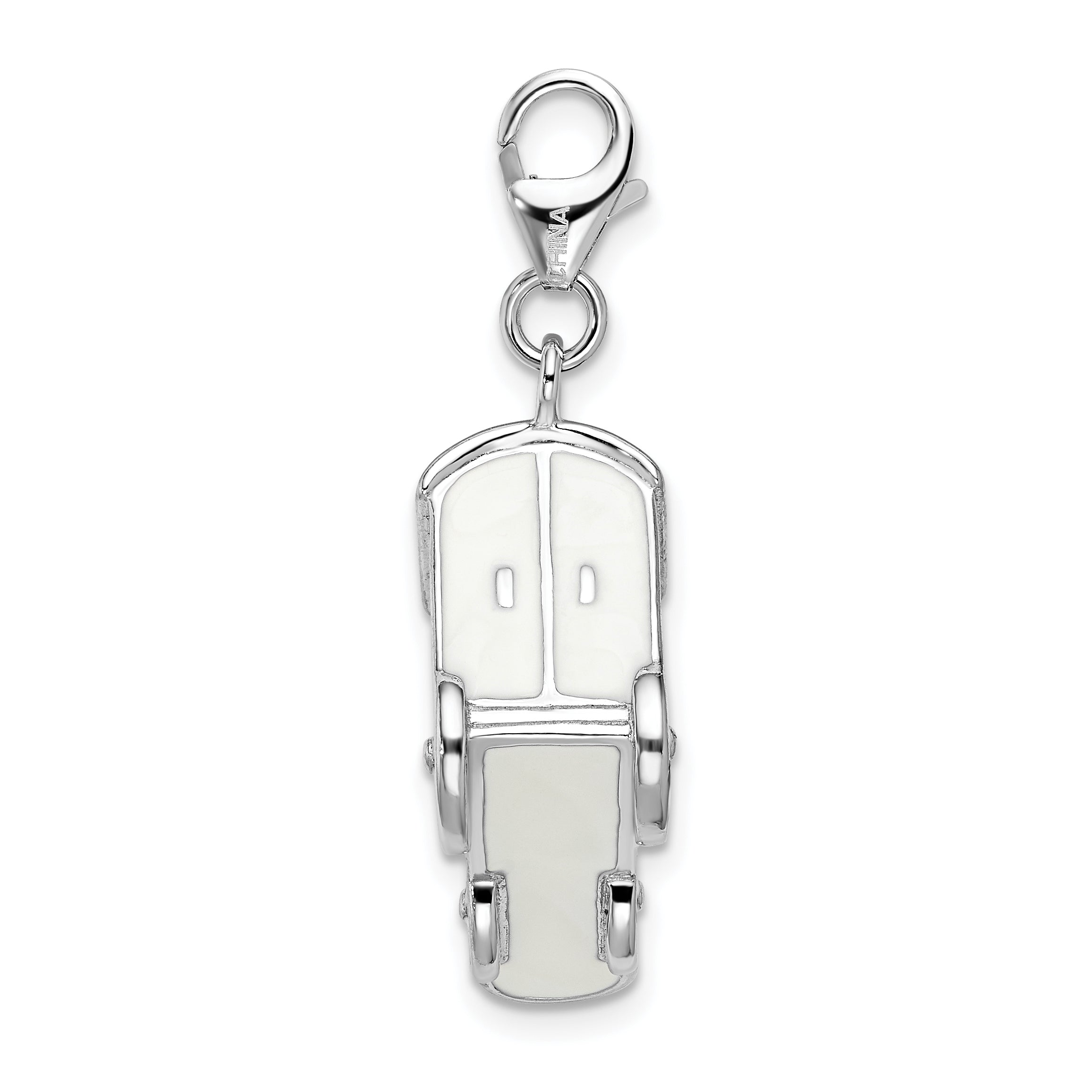 Sterling Silver 3-D Enameled Train w/Lobster Clasp Charm