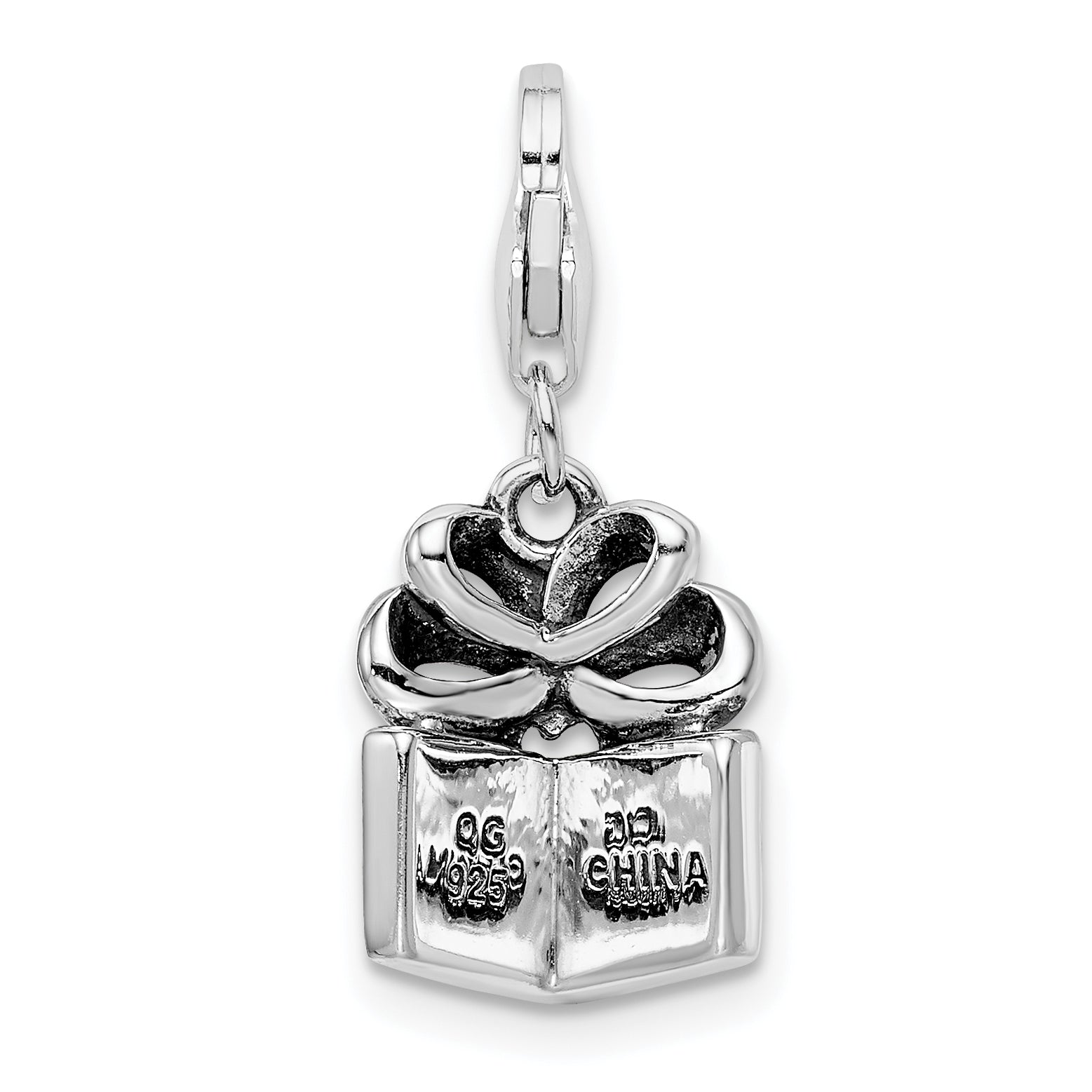 Sterling Silver 925 Yellow Swarovski Charm with Multi-Color Enamel