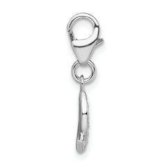 Sophia Jewelers Sterling Silver Swarovski Crystal Awareness Ribbon Charm