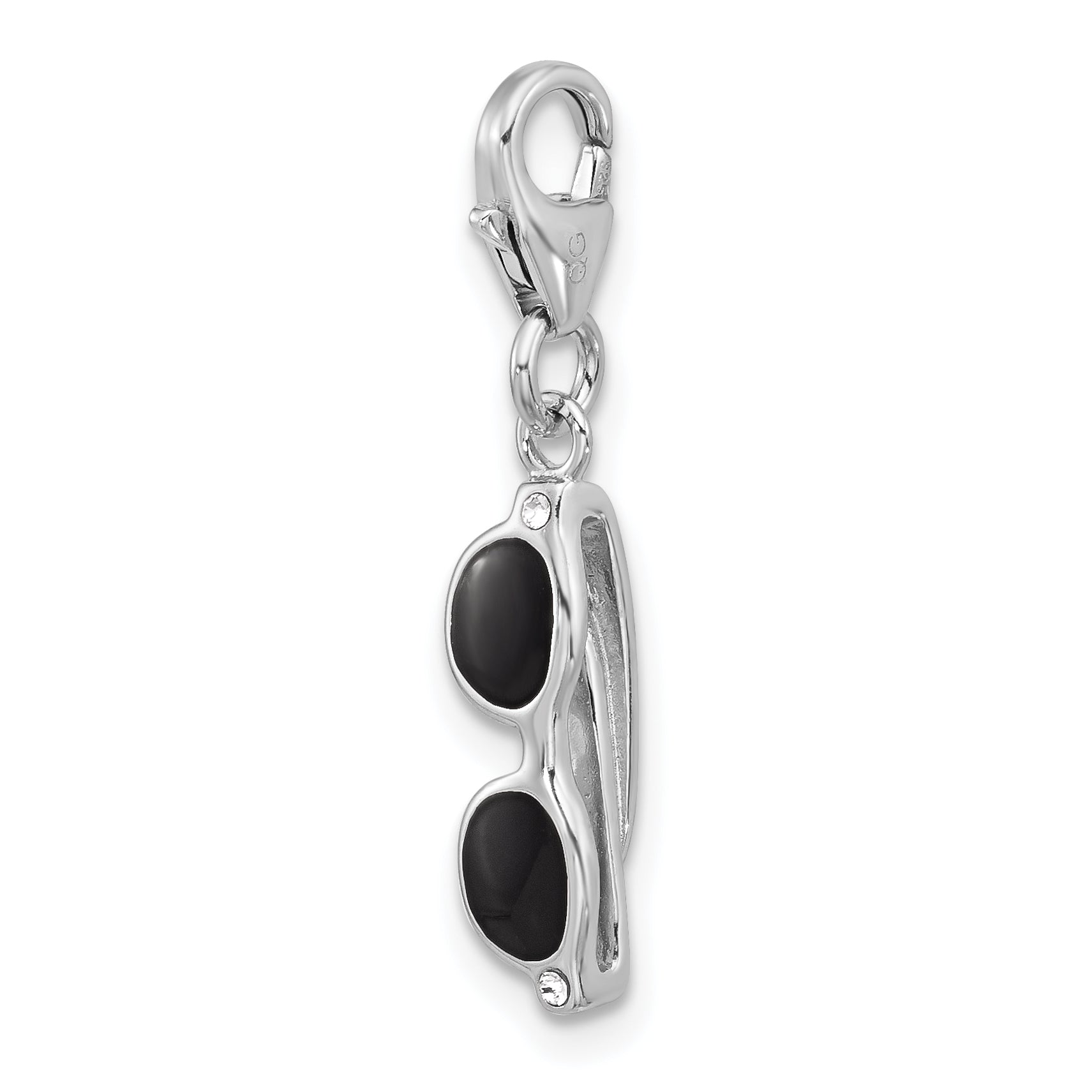 SS Amore La Vita Rhodium-plated Enameled 3-D Sunglasses Charm