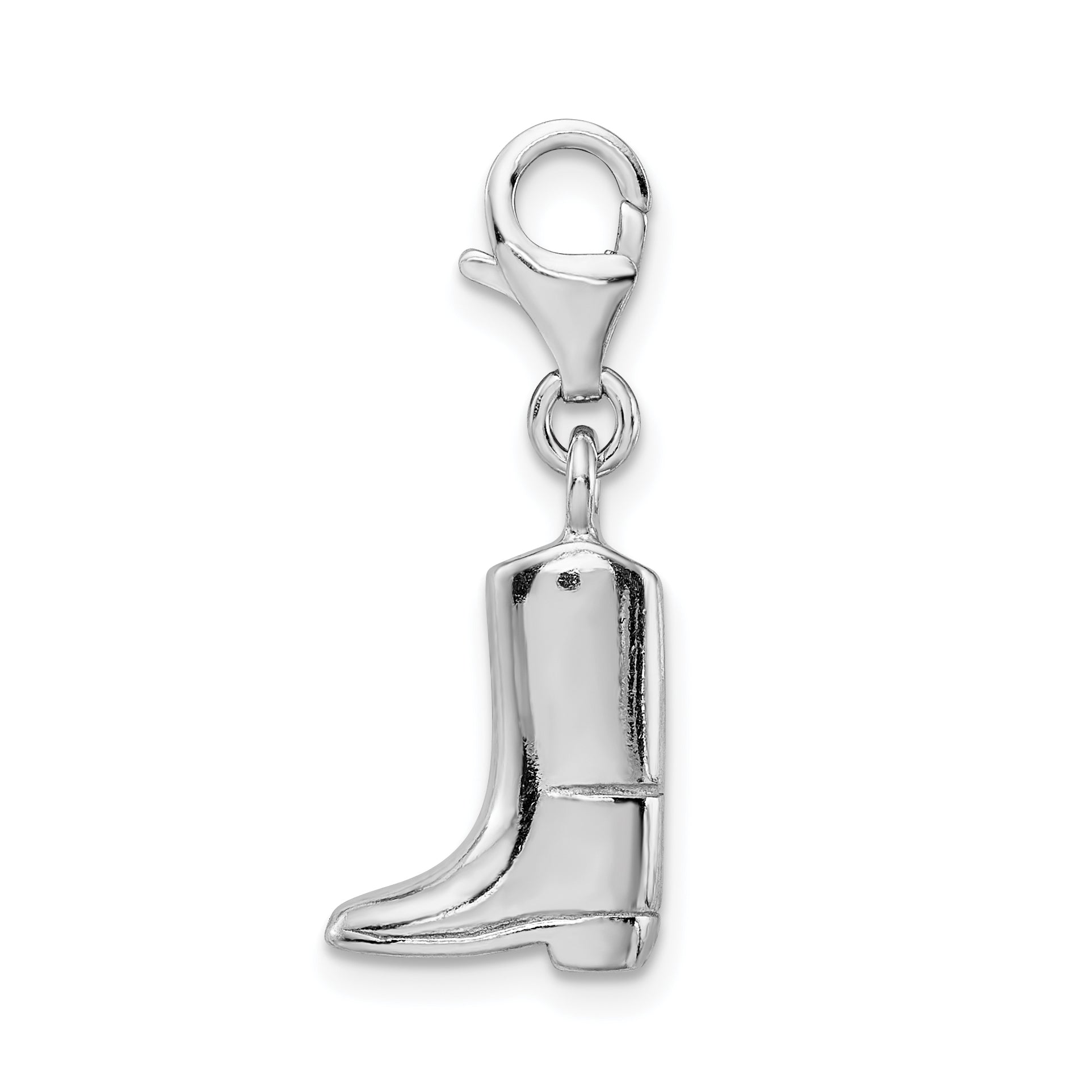 SS RH Click-on Polished Boot Charm