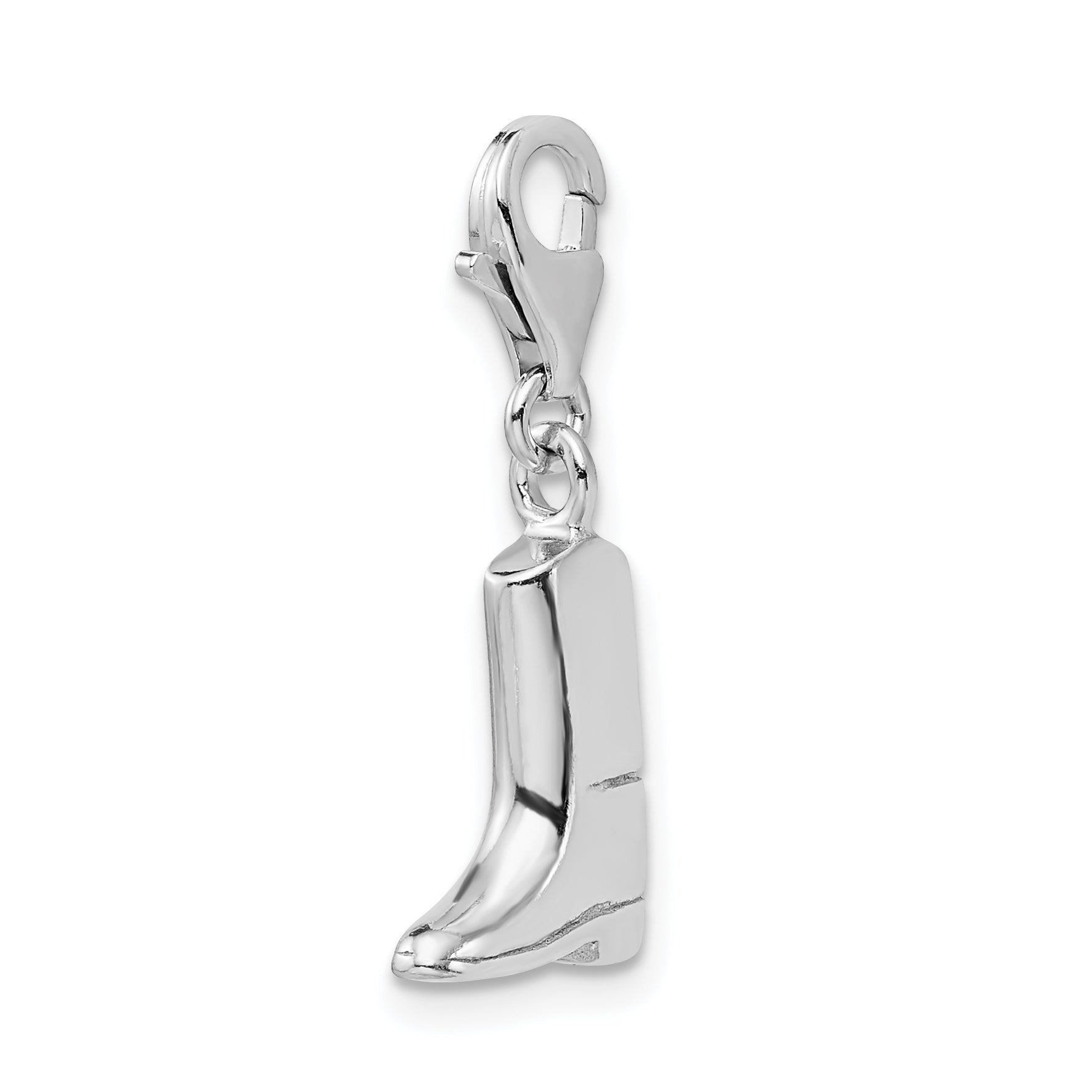 SS RH Click-on Polished Boot Charm