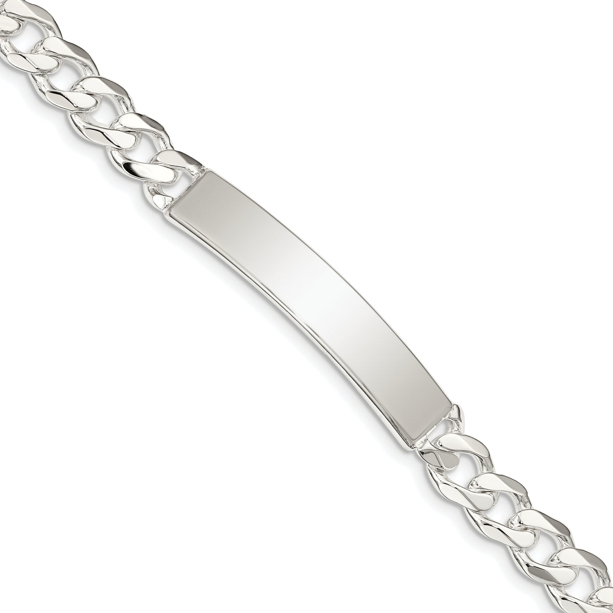 Sterling Silver Curb Link ID Bracelet