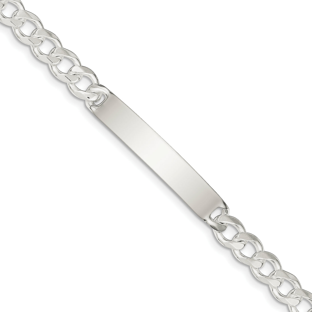 Sterling Silver Curb ID Bracelet