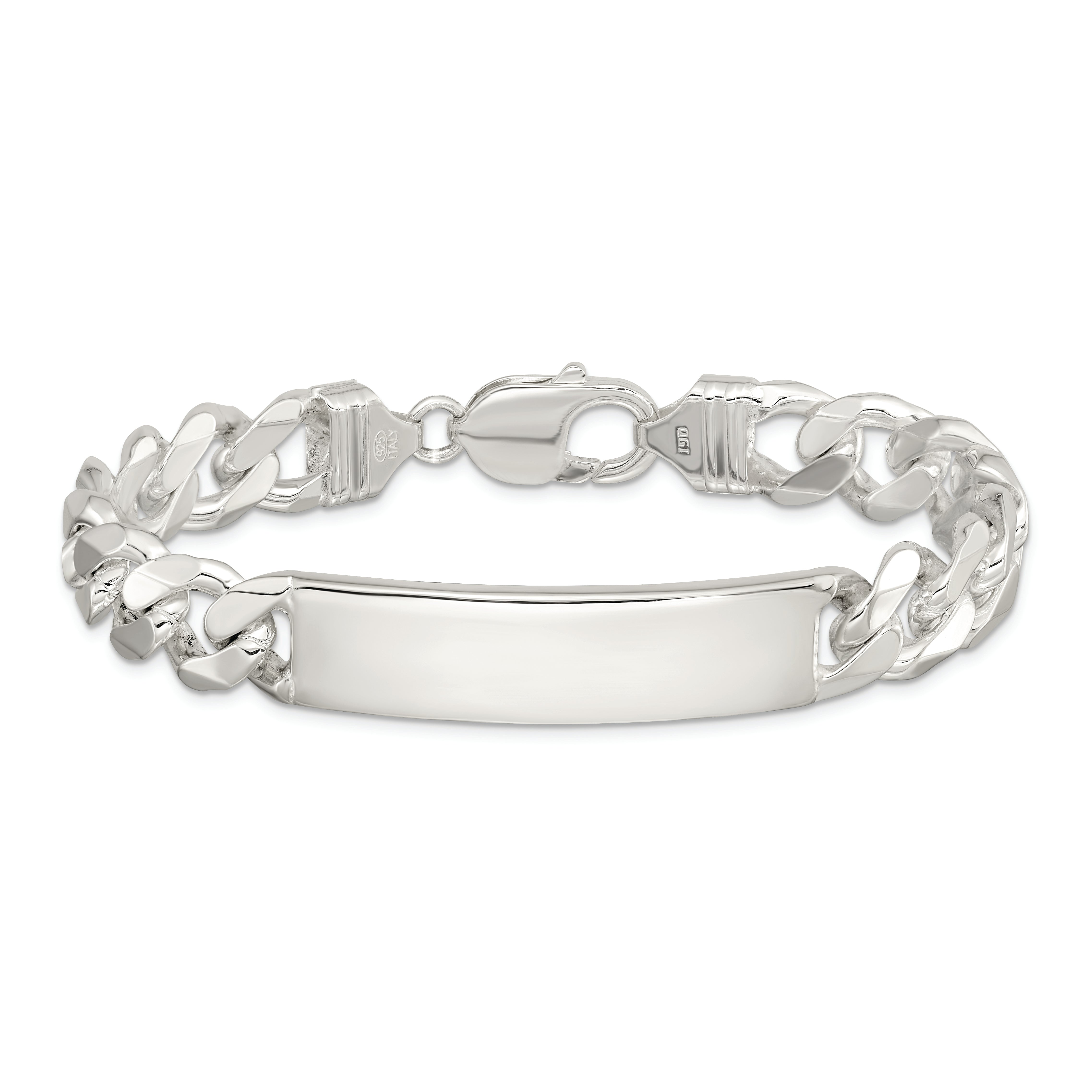 Sterling Silver Curb Link ID Bracelet