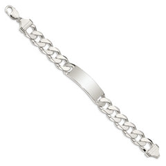 Sterling Silver Curb Link ID Bracelet