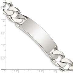 Sterling Silver Curb Link ID Bracelet