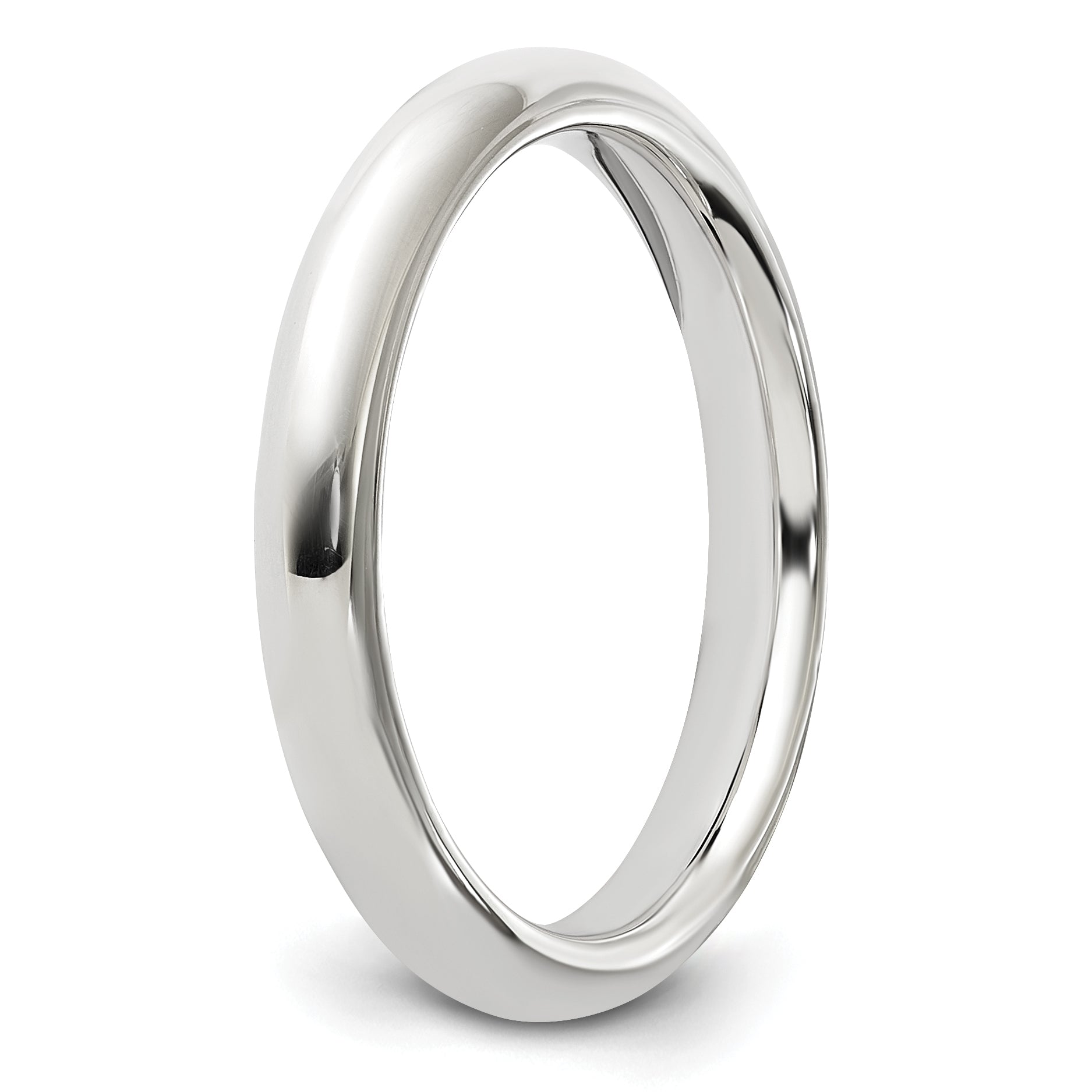 Sterling Silver 3mm Comfort Fit Size 4 Band