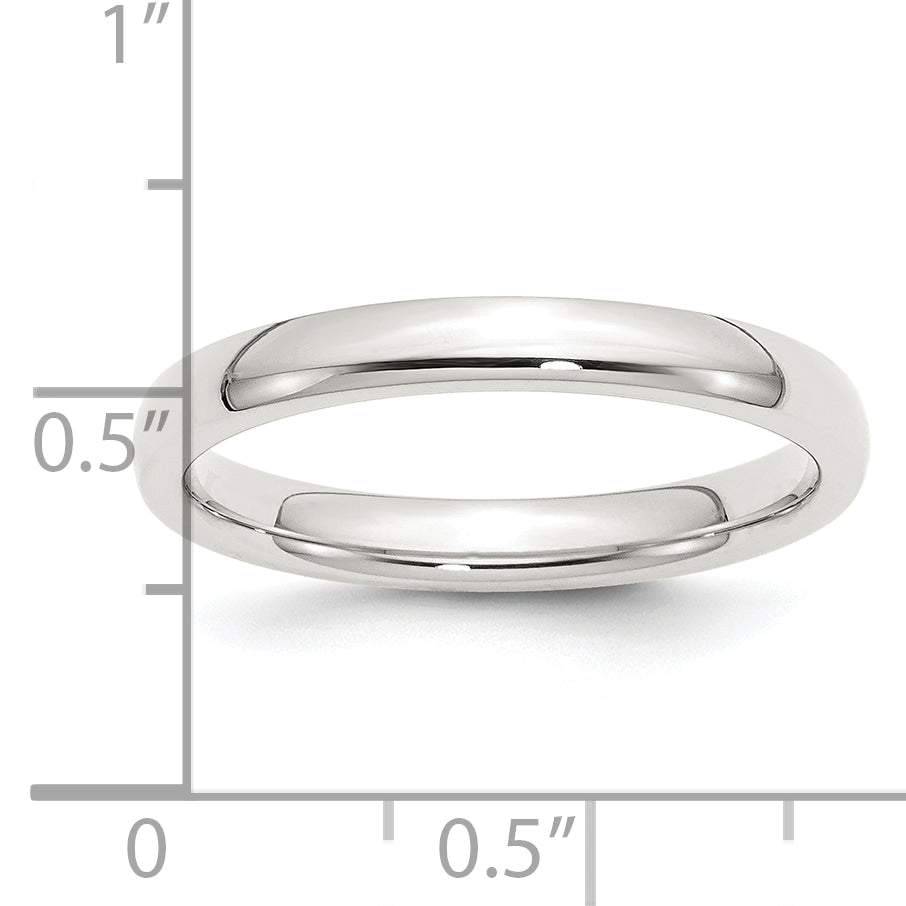 Sterling Silver 3mm Comfort Fit Size 4 Band