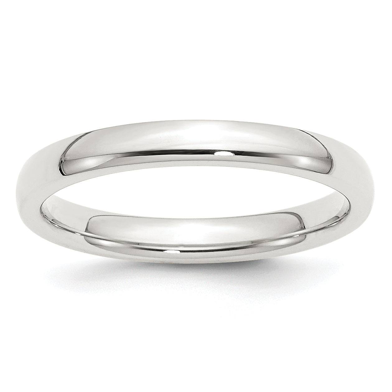 Sterling Silver 3mm Comfort Fit Size 12 Band