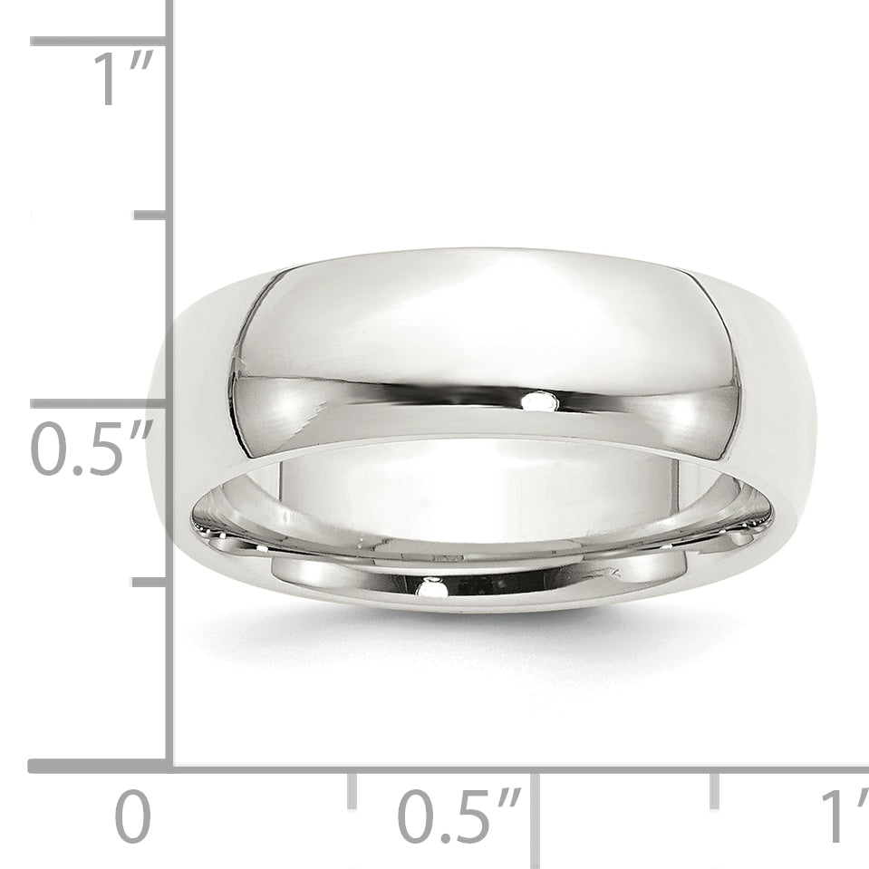 Sterling Silver 7mm Comfort Fit Size 4 Band