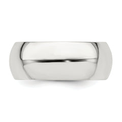 Sterling Silver 8mm Comfort Fit Size 4 Band