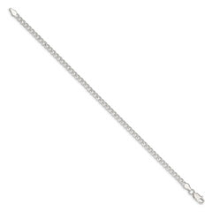 Sterling Silver 4mm Pav‚ Curb Chain