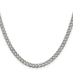 Sterling Silver 4.5mm Pav‚ Curb Chain