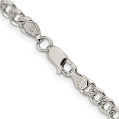 Sterling Silver 4.5mm Pav‚ Curb Chain