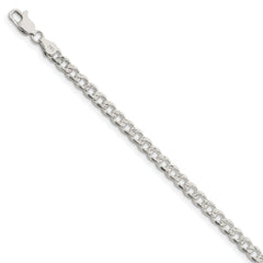 Sterling Silver 4.5mm Pav‚ Curb Chain