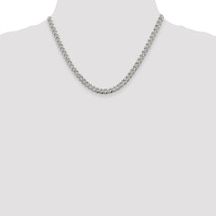 Sterling Silver 5.5mm Pav‚ Curb Chain