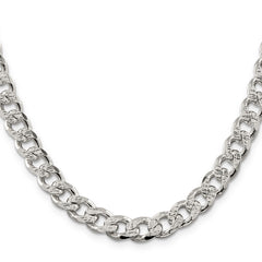 Sterling Silver 9.15mm Pav‚ Curb Chain