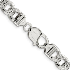 Sterling Silver 9.15mm Pav‚ Curb Chain