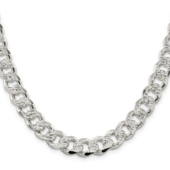 Sterling Silver 10.5mm Pav‚ Curb Chain