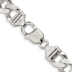 Sterling Silver 10.5mm Pav‚ Curb Chain