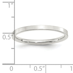 Sterling Silver 2mm Comfort Fit Flat Size 4 Band