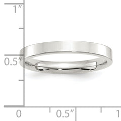 Sterling Silver 3mm Comfort Fit Flat Size 4 Band