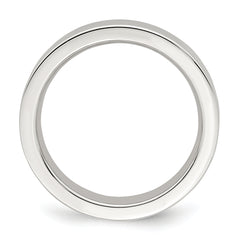 Sterling Silver 4mm Comfort Fit Flat Size 4 Band