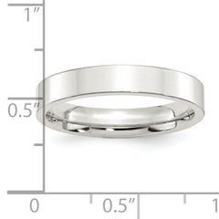 Sterling Silver 4mm Comfort Fit Flat Size 4 Band