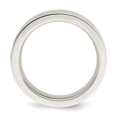 Sterling Silver 5mm Comfort Fit Flat Size 4 Band