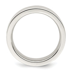 Sterling Silver 6mm Comfort Fit Flat Size 4 Band