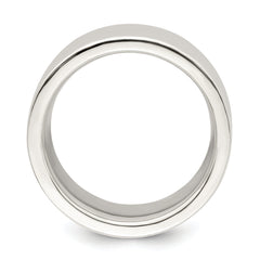 Sterling Silver 10mm Comfort Fit Flat Size 4 Band