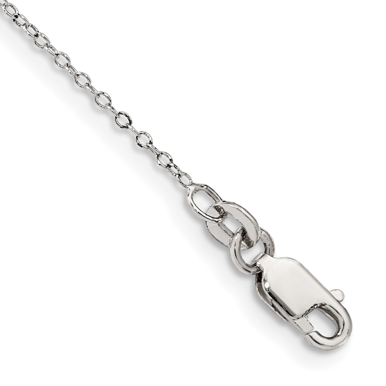 Sterling Silver 1mm Cable Chain Anklet