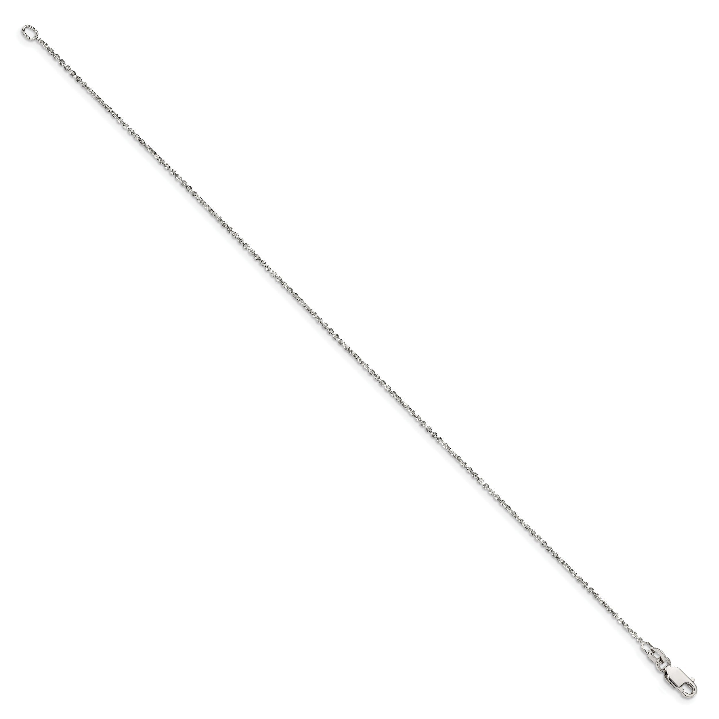 Sterling Silver 1mm Cable Chain Anklet