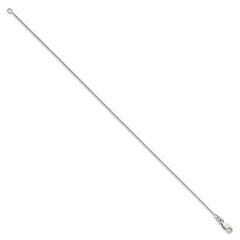 Sterling Silver 1mm Cable Chain Anklet