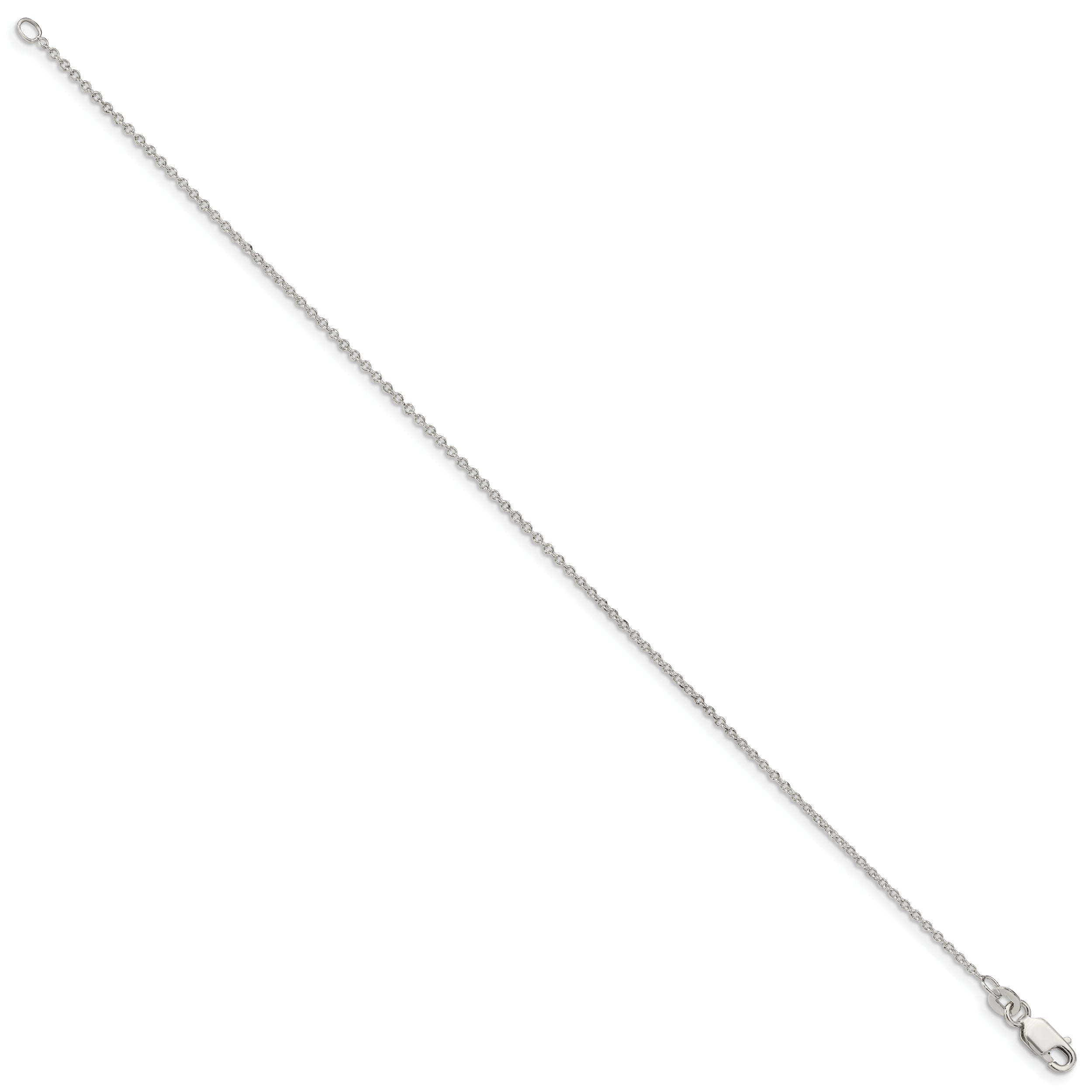 Sterling Silver 1.25mm Cable Chain Anklet