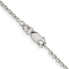 Sterling Silver Rhodium-plated 1.95mm Cable Chain