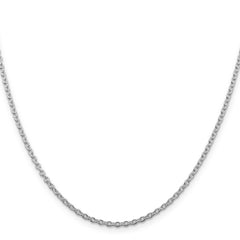 Sterling Silver Rhodium-plated 2.25mm Cable Chain