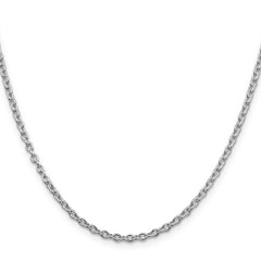 Sterling Silver Rhodium-plated 2.75mm Cable Chain