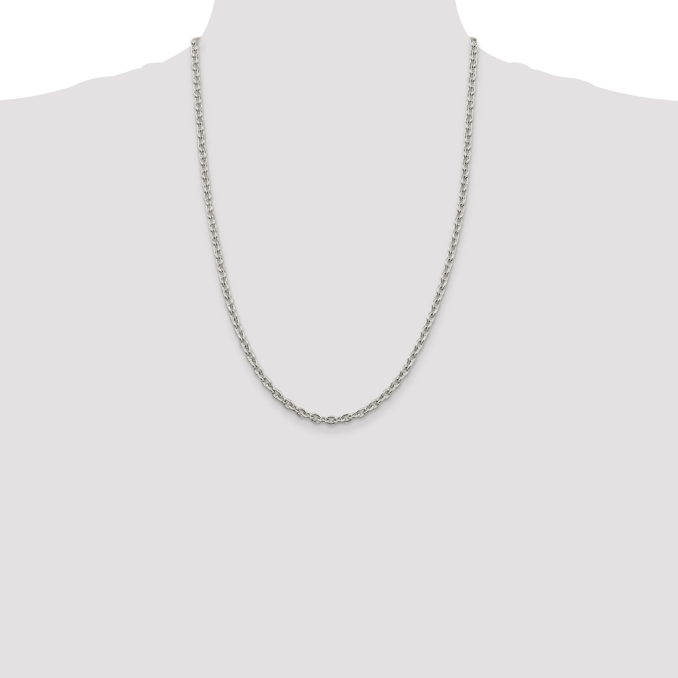 Sterling Silver 4.5mm Cable Chain