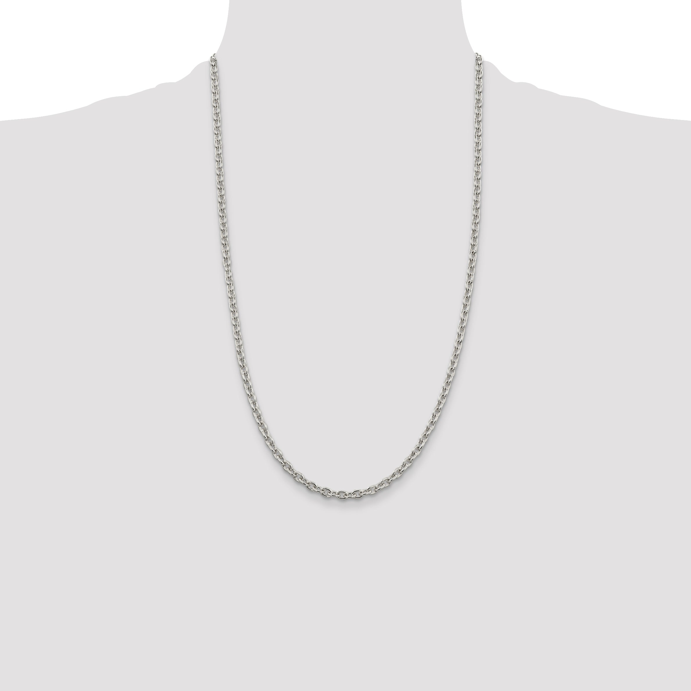 Sterling Silver 4.5mm Cable Chain