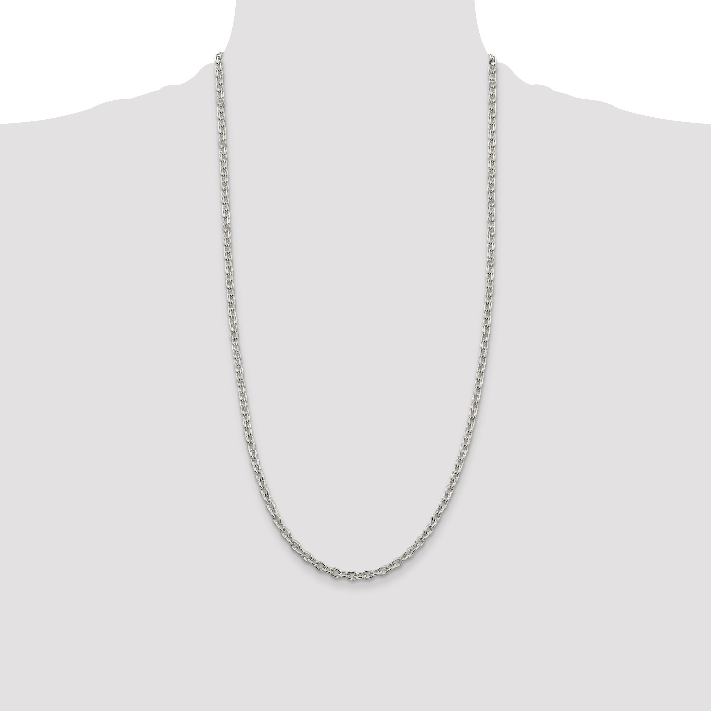 Sterling Silver 4.5mm Cable Chain