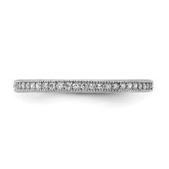 Cheryl M Sterling Silver Rhodium-plated Brilliant-cut CZ Eternity Ring