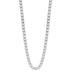 Cheryl M Sterling Silver Rhodium-plated Brilliant-cut CZ 18 Inch Necklace