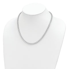 Cheryl M Sterling Silver Rhodium-plated Brilliant-cut CZ 18 Inch Necklace