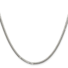 Sterling Silver Polished 2.9mm Domed Curb Chain